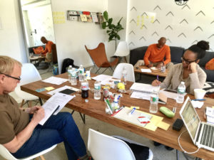 Writing workshop participants